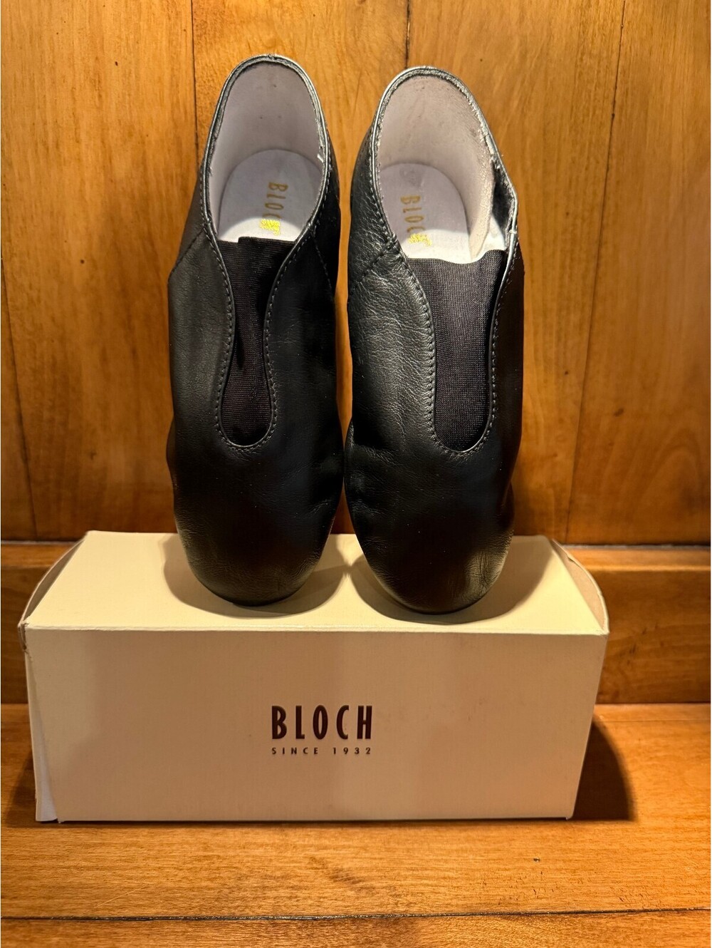 New Bloch Black Leather Jazz Shoes Kid's Size 11.5